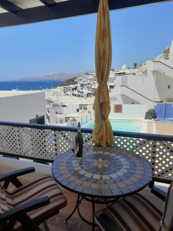 The White Dragos With Ocean View - Ac - Private Pool Leilighet Tías Eksteriør bilde